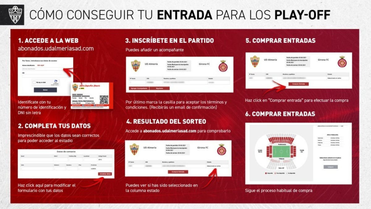 Toda la información para poder acceder al sorteo de entradas.