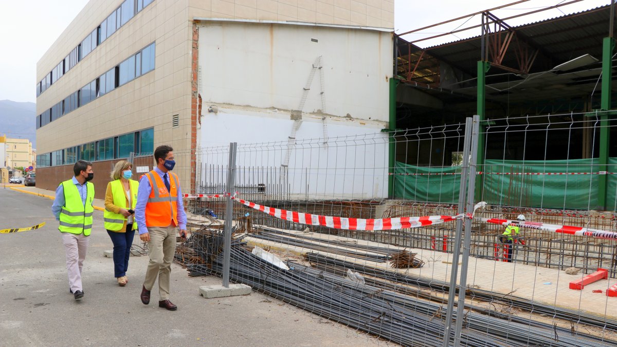 Visita del alcalde de El Ejido a las obras en marcha.
