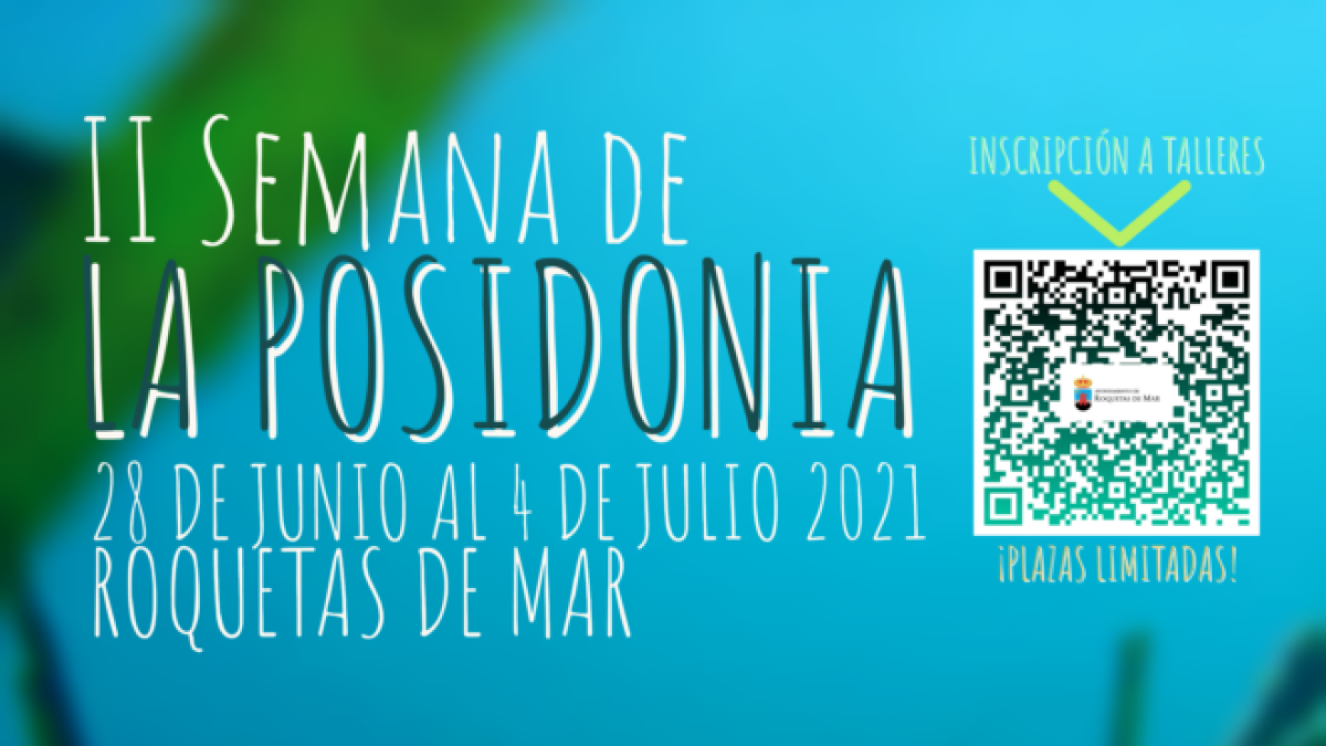 Cartel II Semana de la Posidonia del Ayuntamiento de Roquetas de Mar