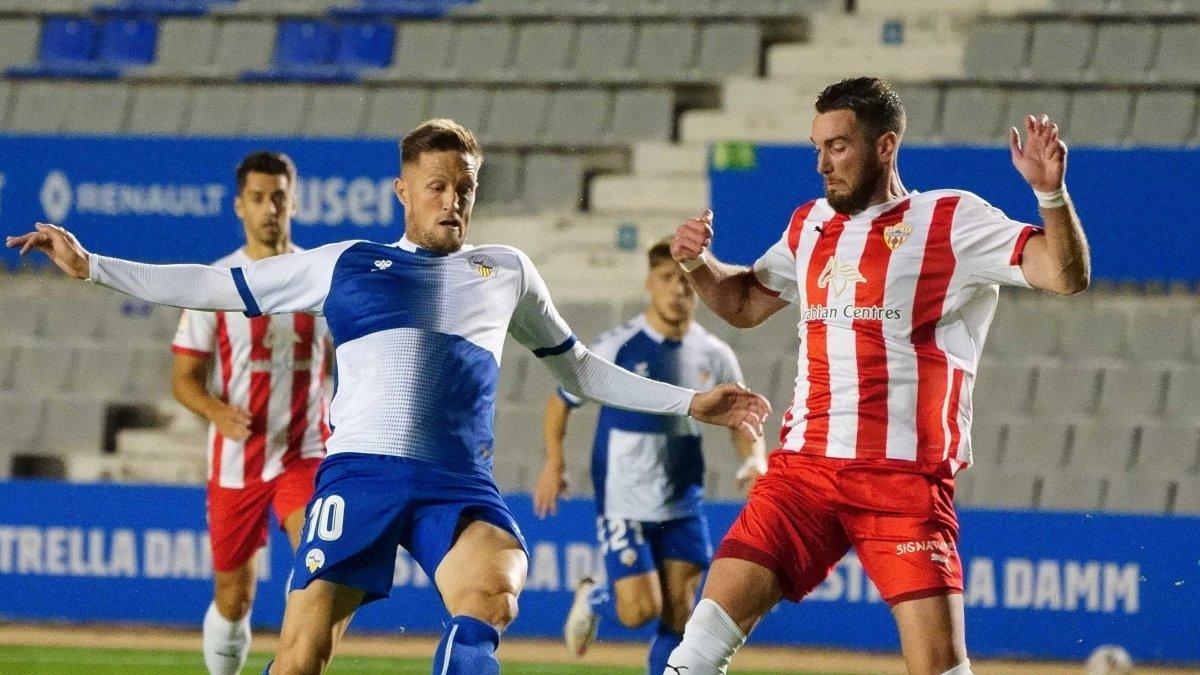 Peybernes en el partido Sabadell-Almería de la pasada campaña.
