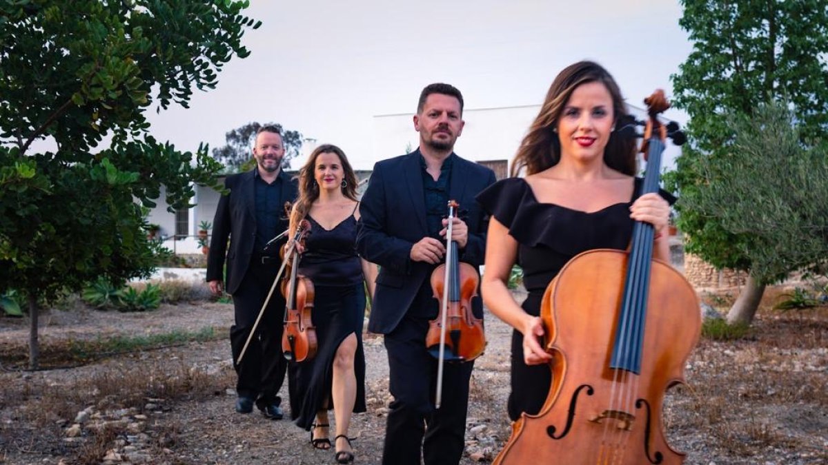 El cuarteto de cuerdas de la Orquesta Ciudad de Almería.