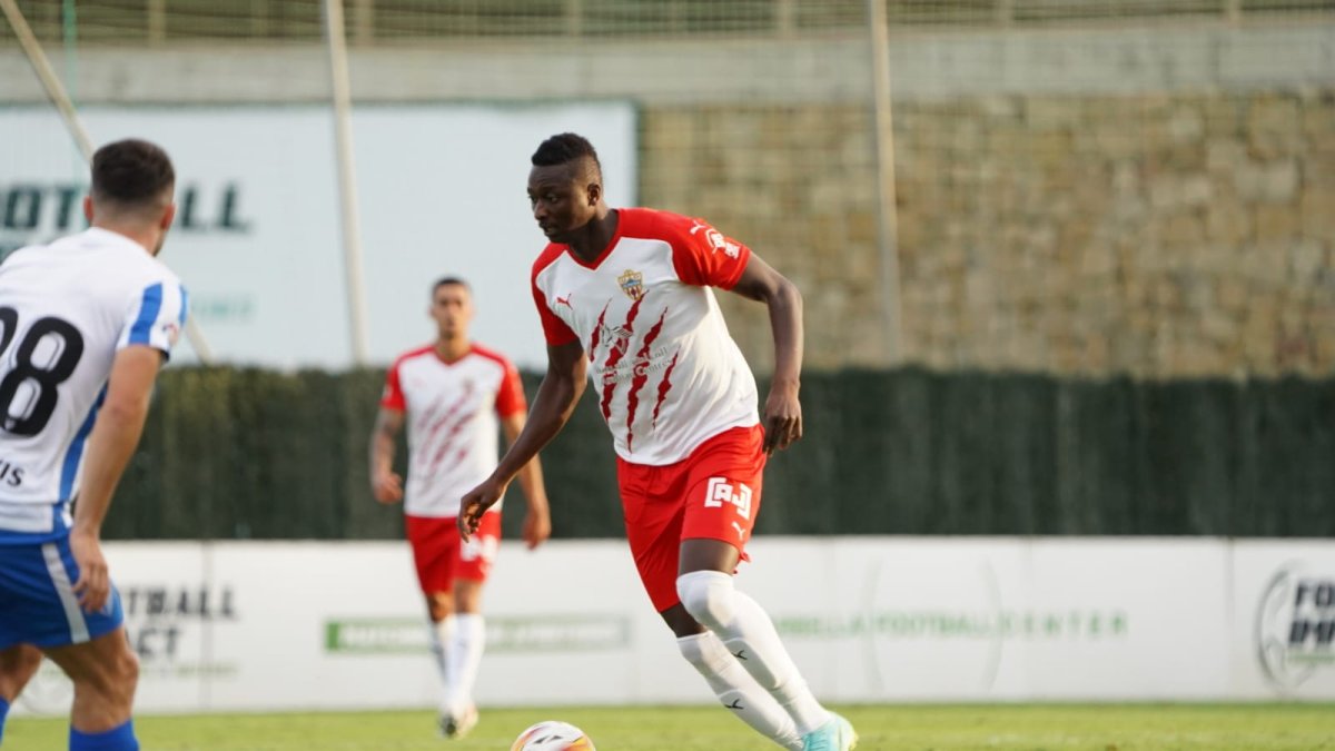 Sadiq en el partido ante el Málaga.