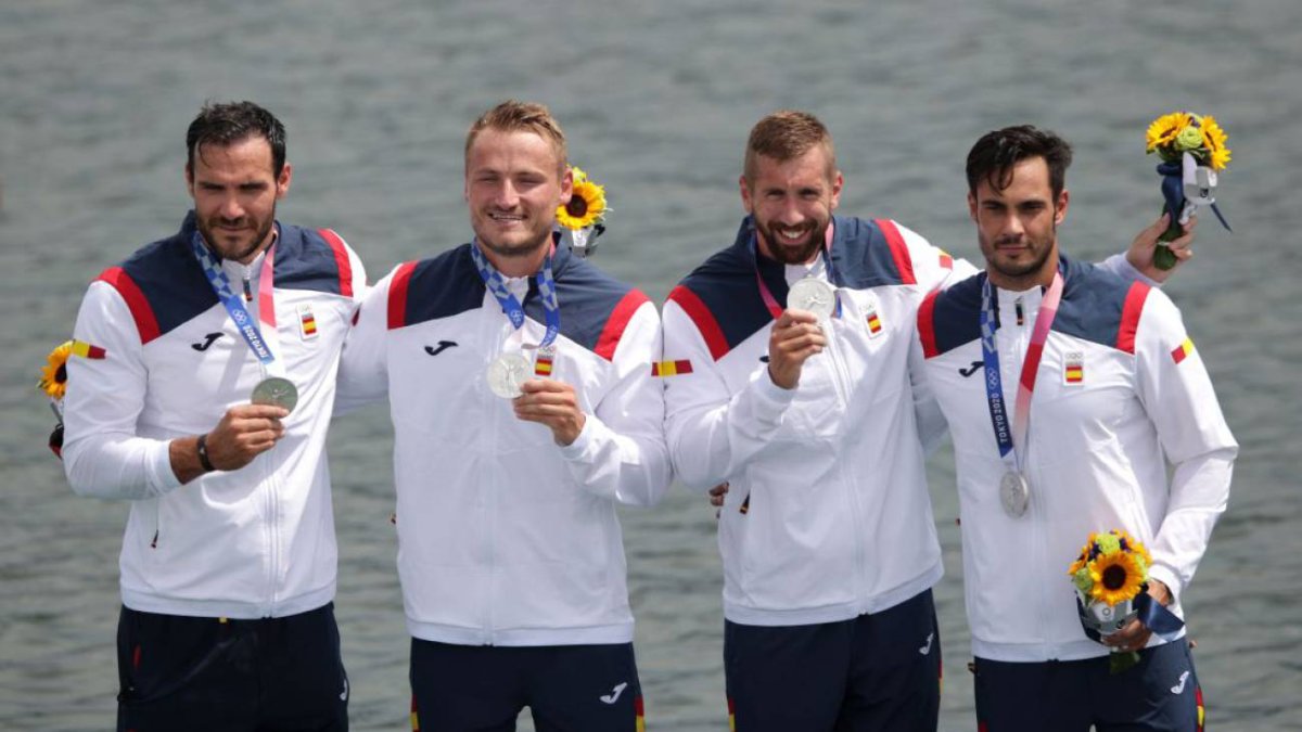 El equipo español de K4 500.
