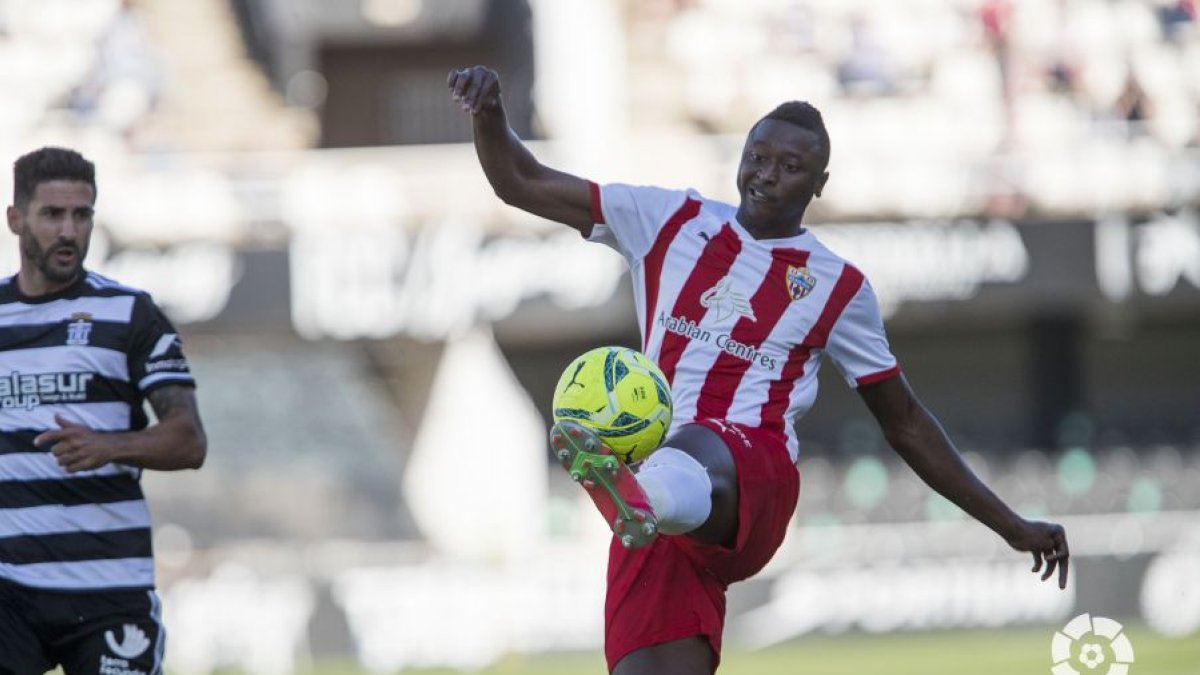Sadiq en el Cartagena-Almería de la pasada Liga.