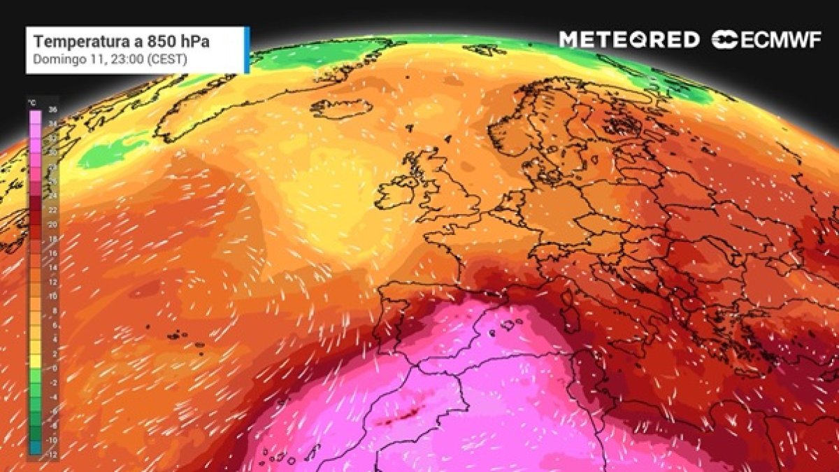 Mapa de temperaturas.