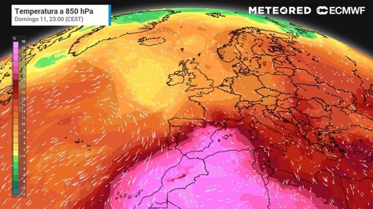 Mapa de temperaturas.