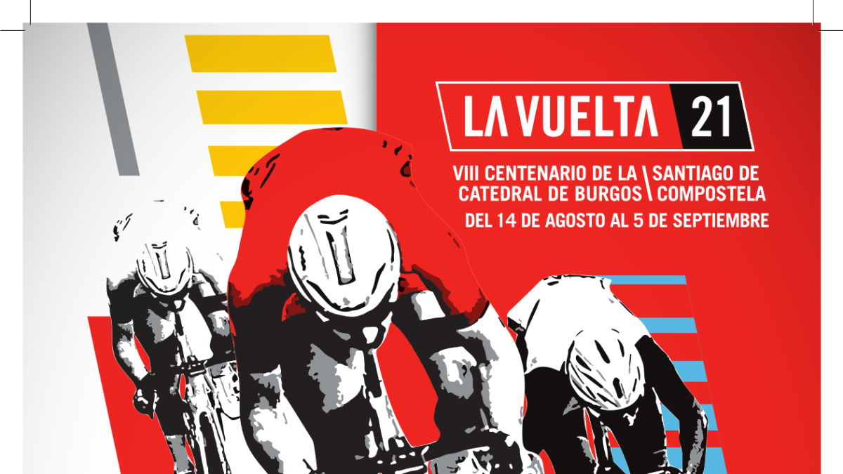 Cartel del paso de La Vuelta por Huércal-Overa.