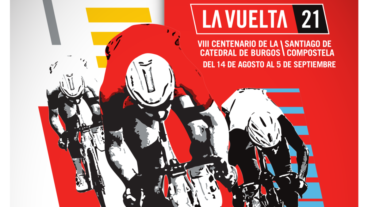 Cartel de la caravana de la Vuelta Ciclista.