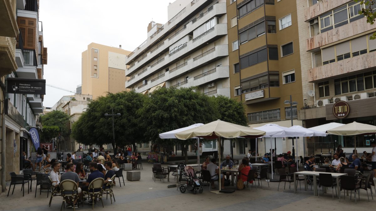 Ambiente en la Plaza de los Burros.