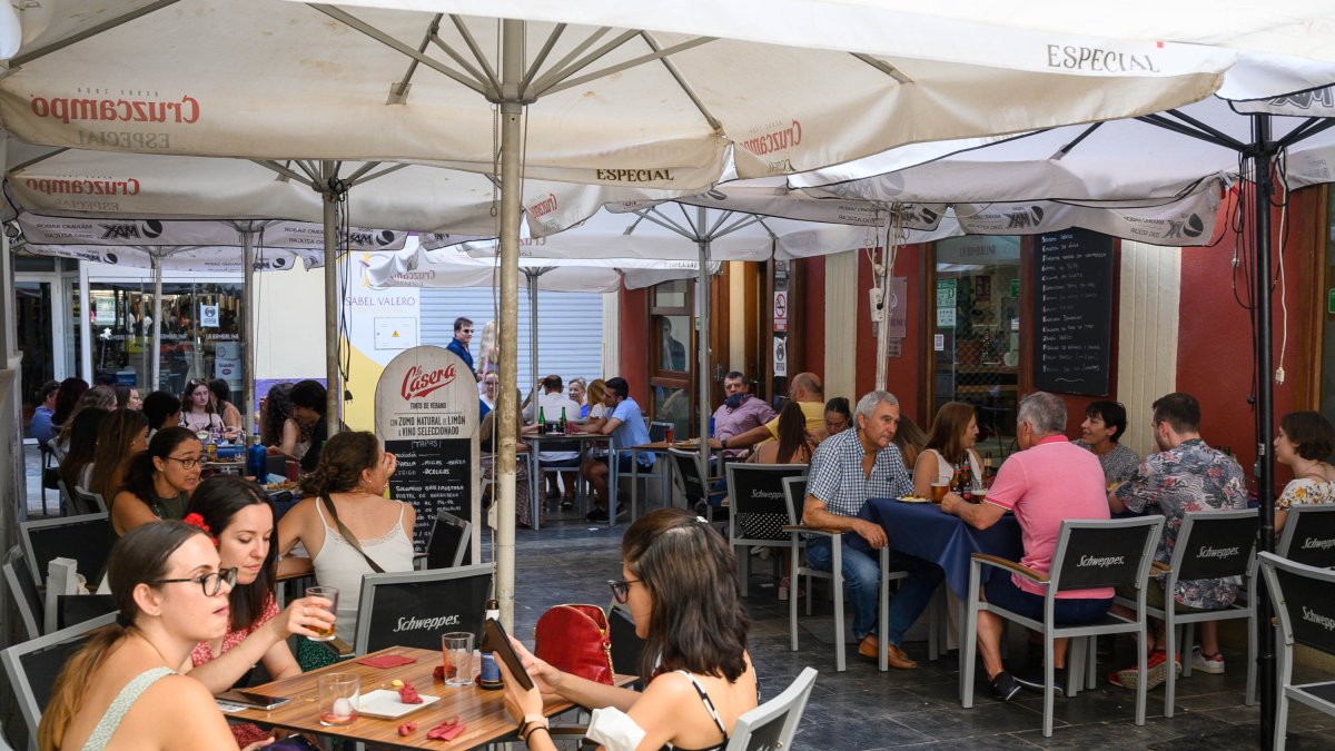 Ambiente en el centro en el miércoles de \'no Feria\'.