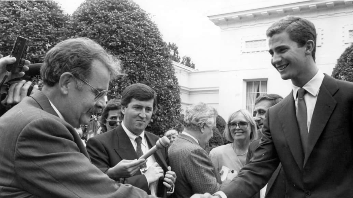 El periodista almeriense con Felipe VI.