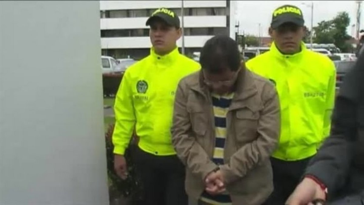 Imagen del detenido en Colombia.