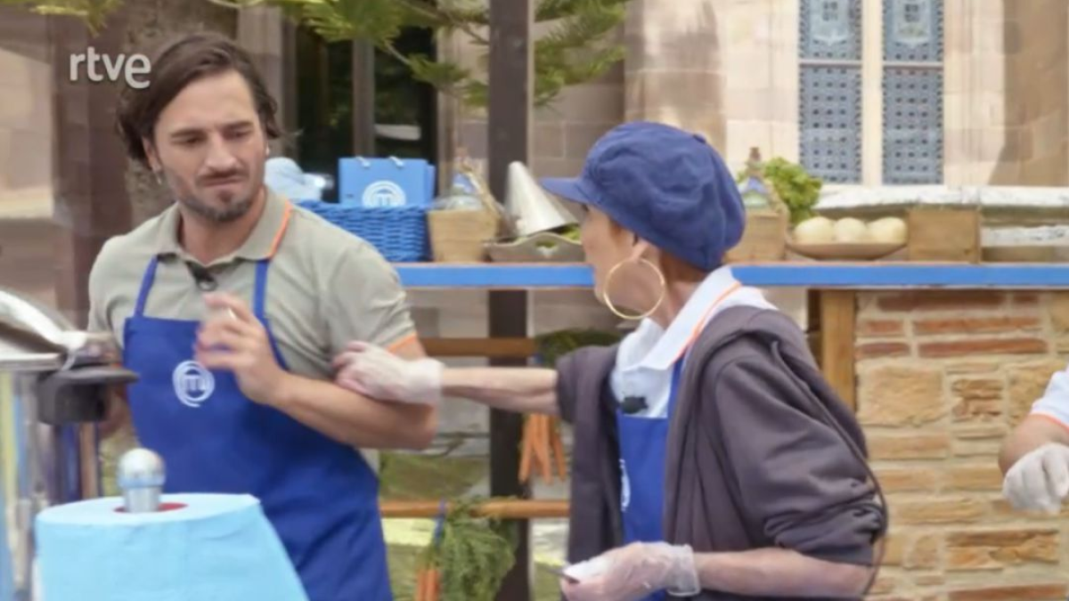 David Bustamante y Verónica Forqué, durante el programa.