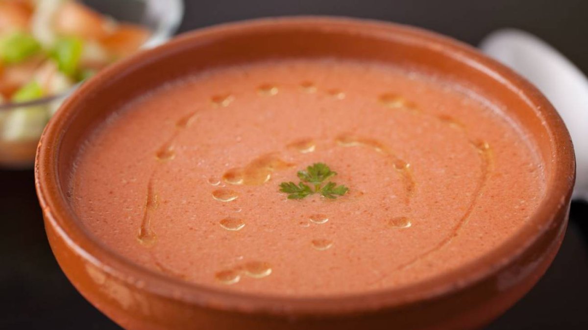 Plato de gazpacho.