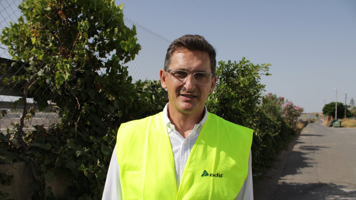 José Luis Sánchez Teruel, en una visita a obras del AVE en 2020.