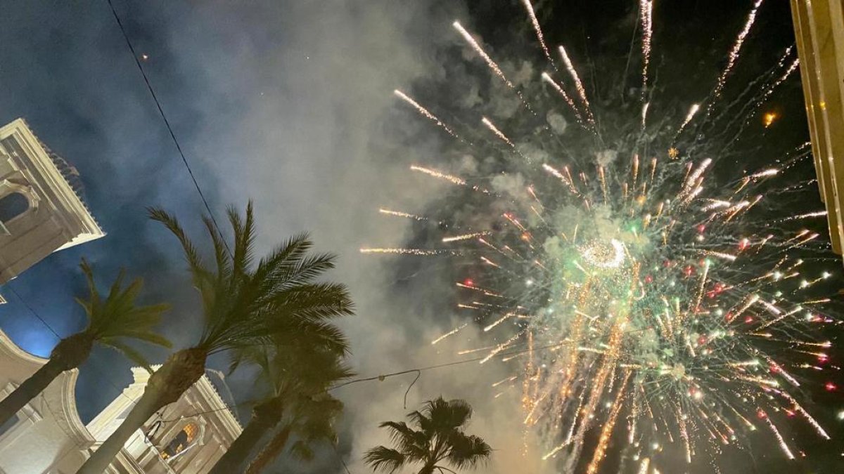 Espectáculo de fuegos artificiales el año pasado.
