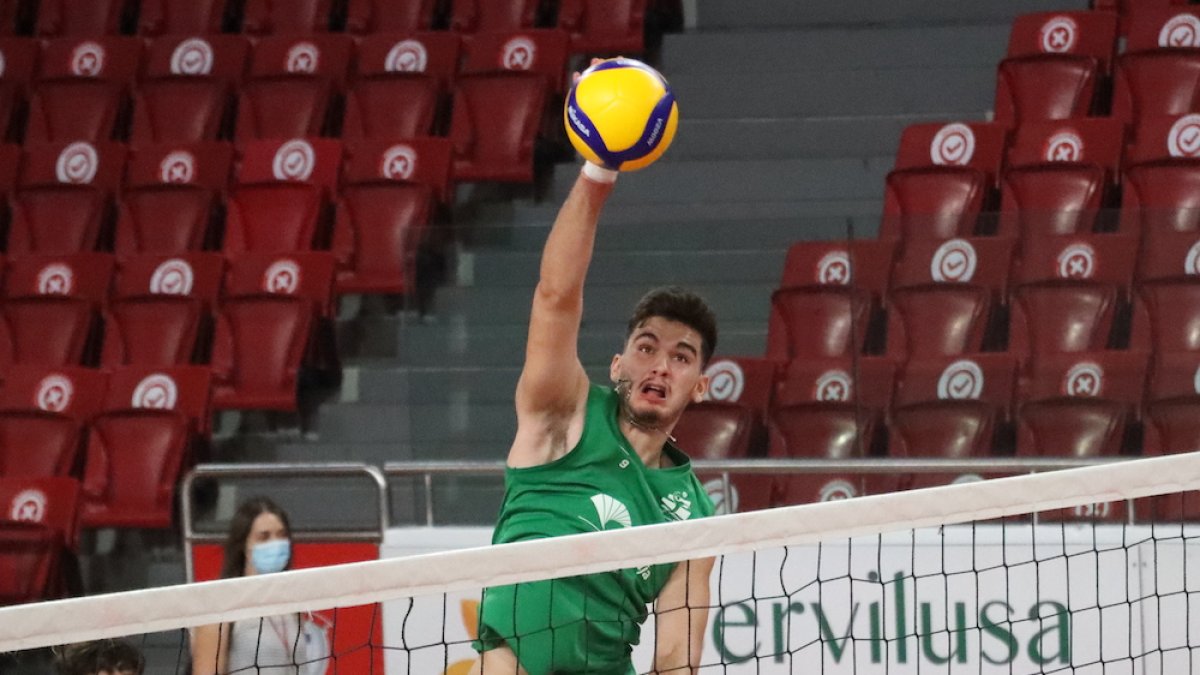 David López, central que ha llegado este año a Unicaja Costa de Almería.