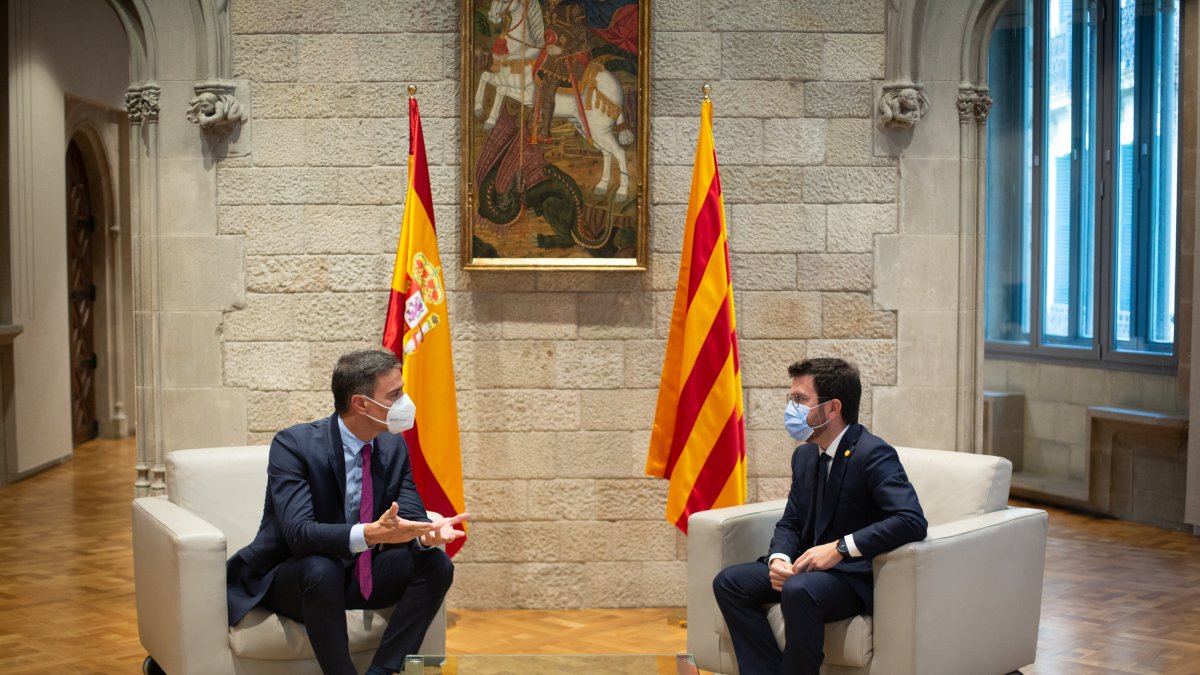 Los presidentes de España y Cataluña.
