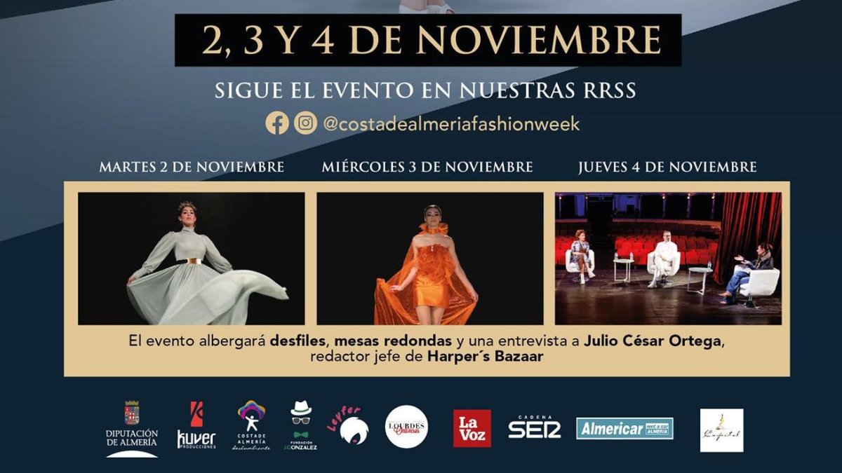 Desfiles por el escenario del Teatro Cervantes.