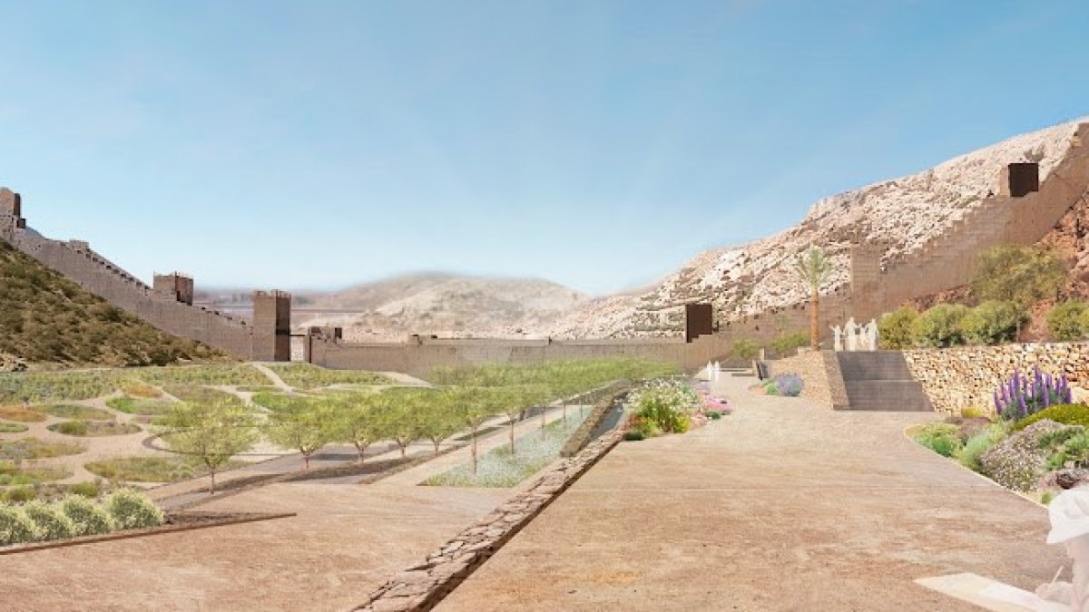Imagen de cómo será el futuro jardín.