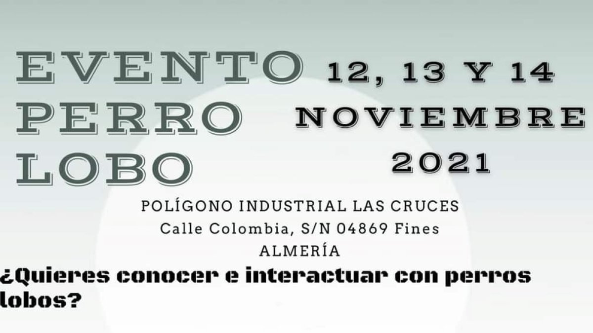 Cartel del evento Perro Lobo en Fines