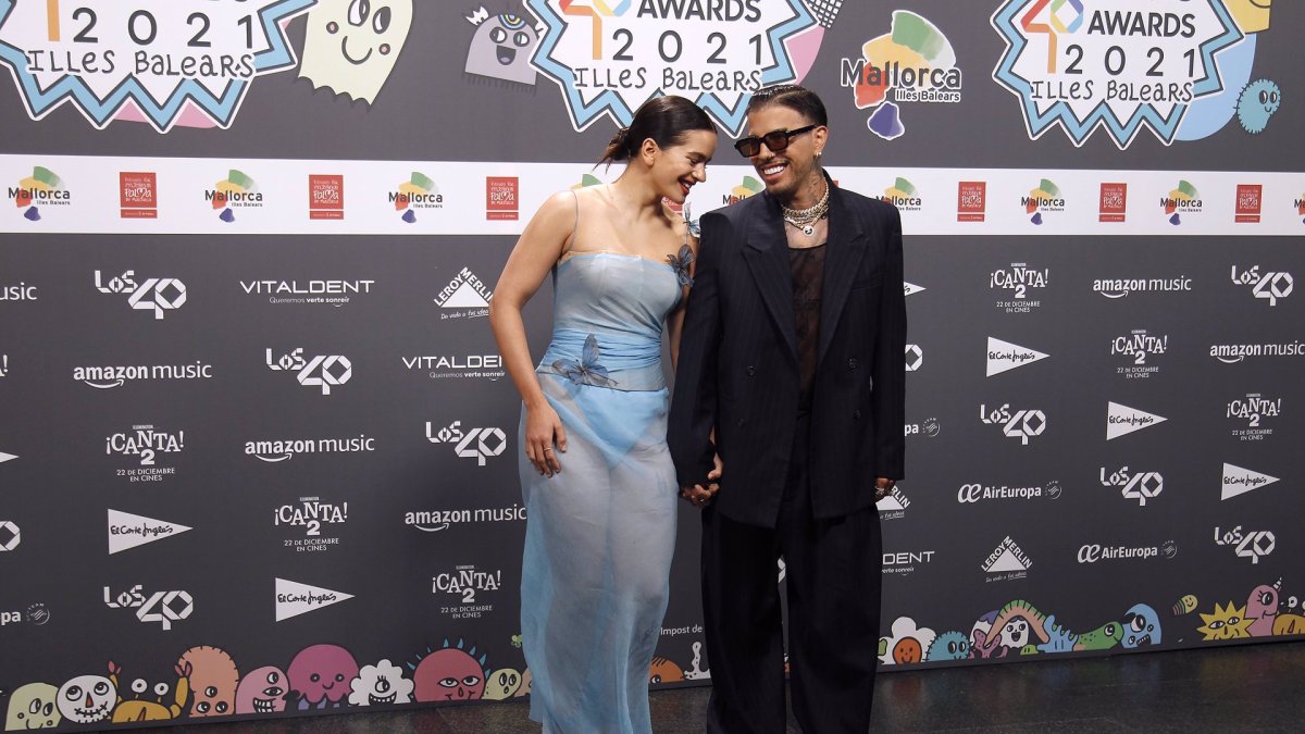 Rosalía y Rauw Alejandro en Los40 Music Awards.