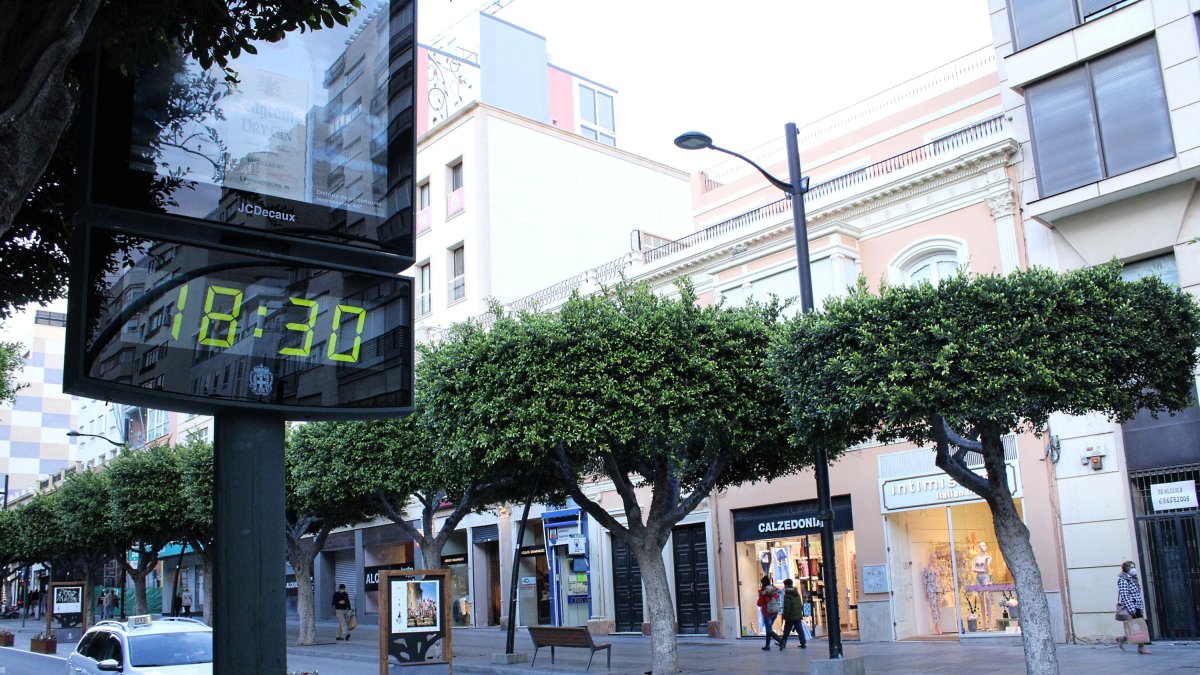 Zona comercial del Paseo de Almería