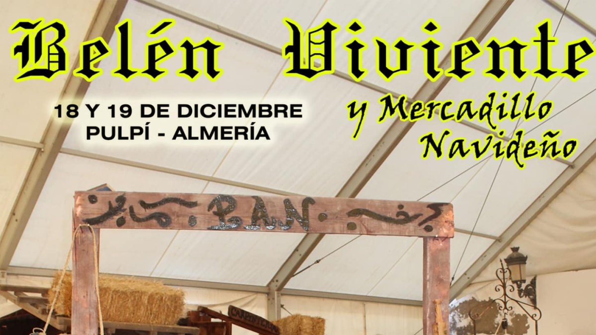Imagen del Cartel de la programación de las actividades navideñas en Pulpí
