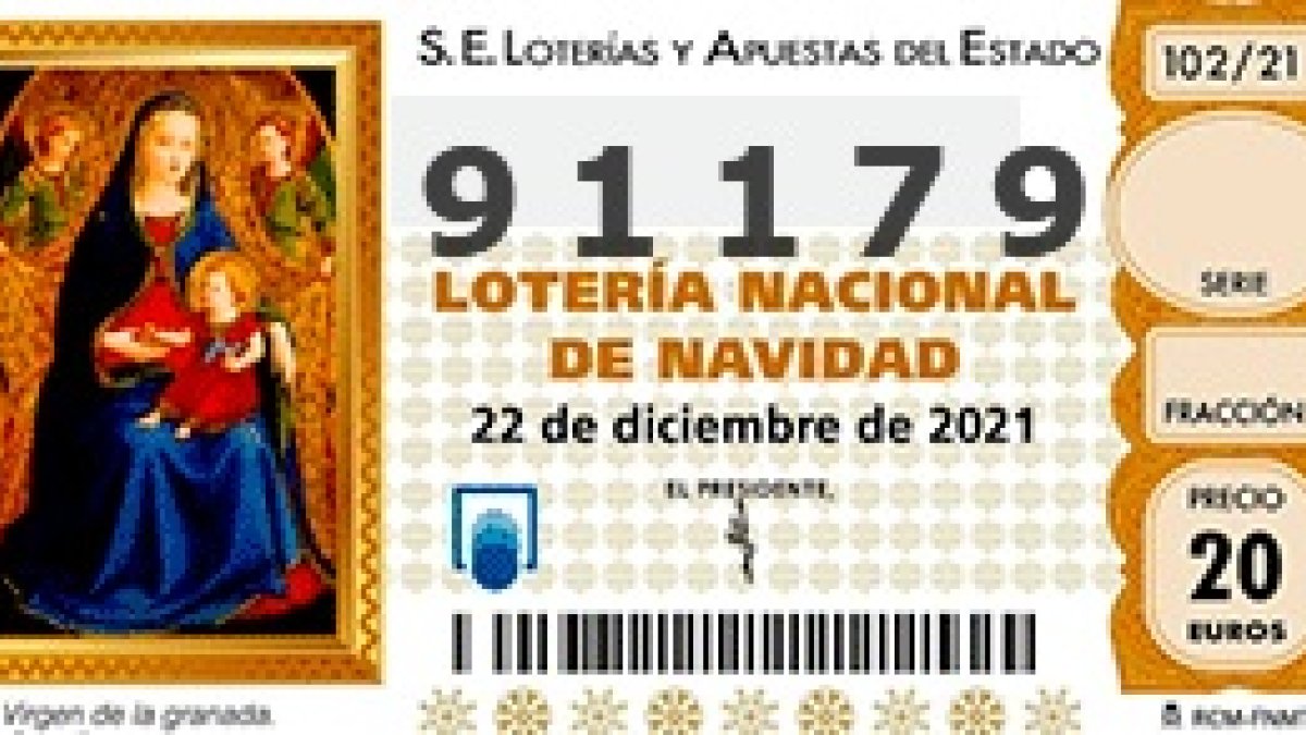 El número premiado con un cuarto premio.