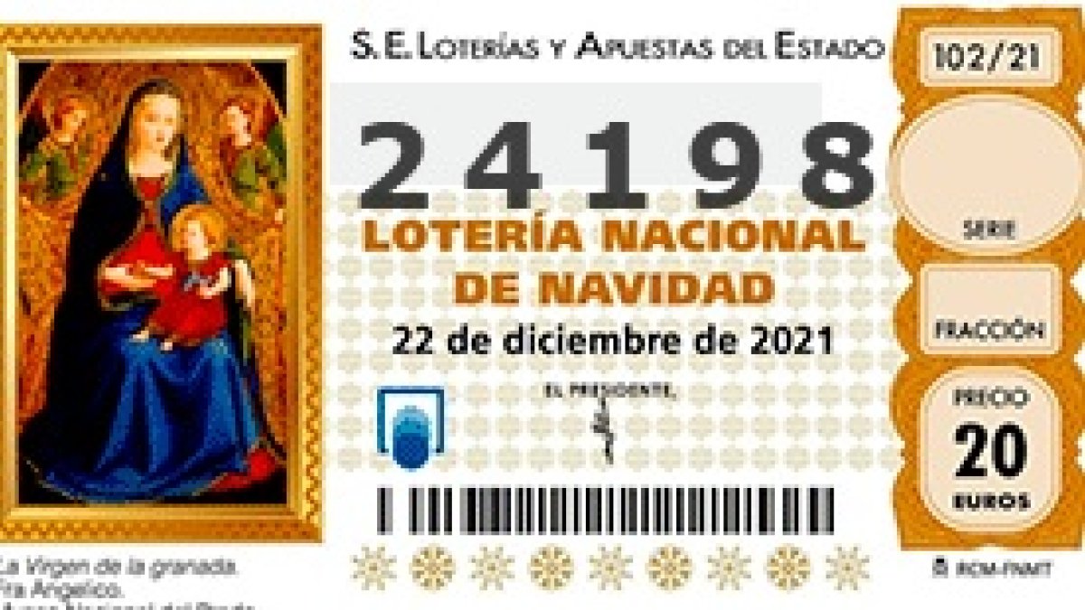 24198, cuarto de los quintos premios del Sorteo de Navidad.