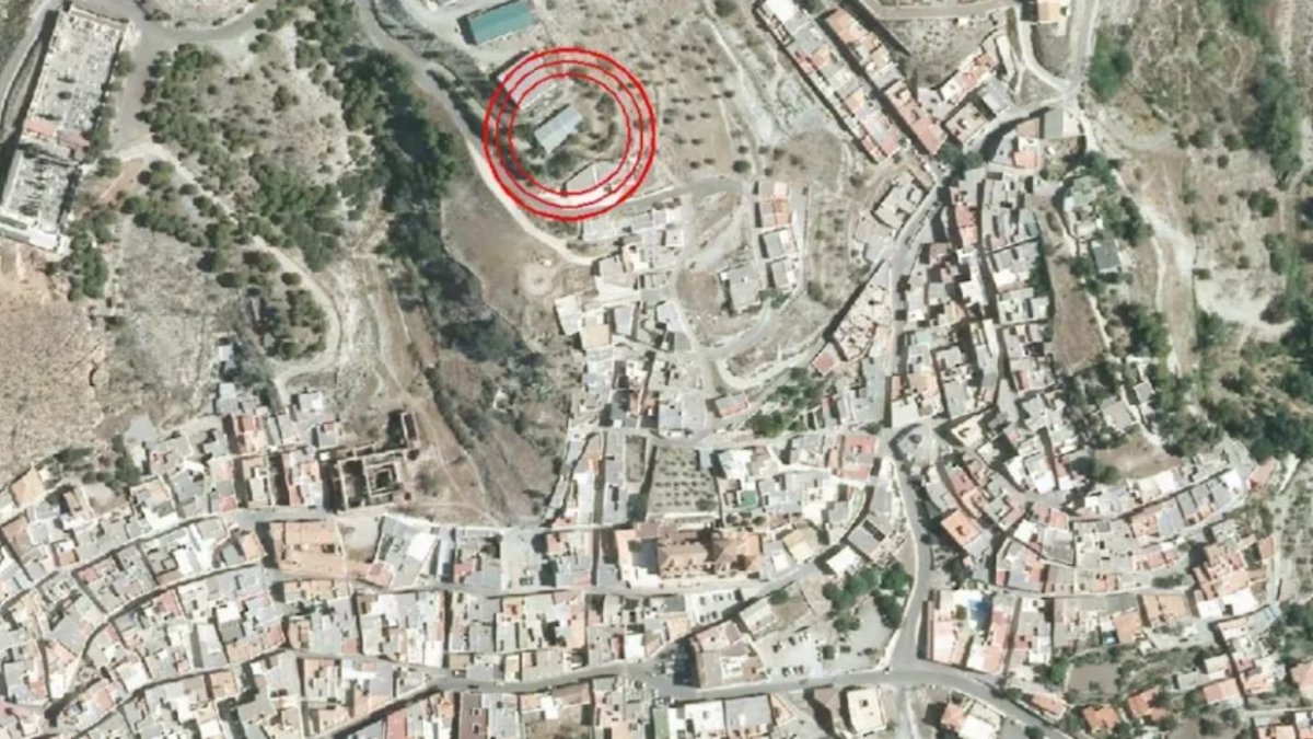 Ubicación propuesta para la nueva infraestructura en Laujar de Andarax