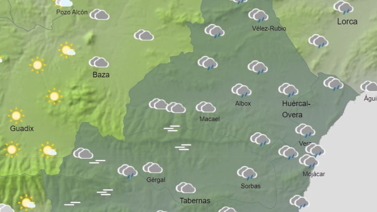 Gran parte de la provincia sufrirá este sábado precipitaciones.
