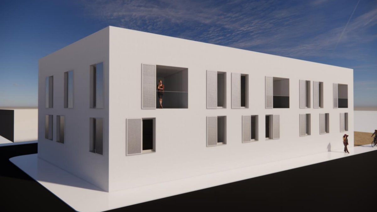 Imagen del diseño del nuevo bloque de viviendas en Los Pinos.