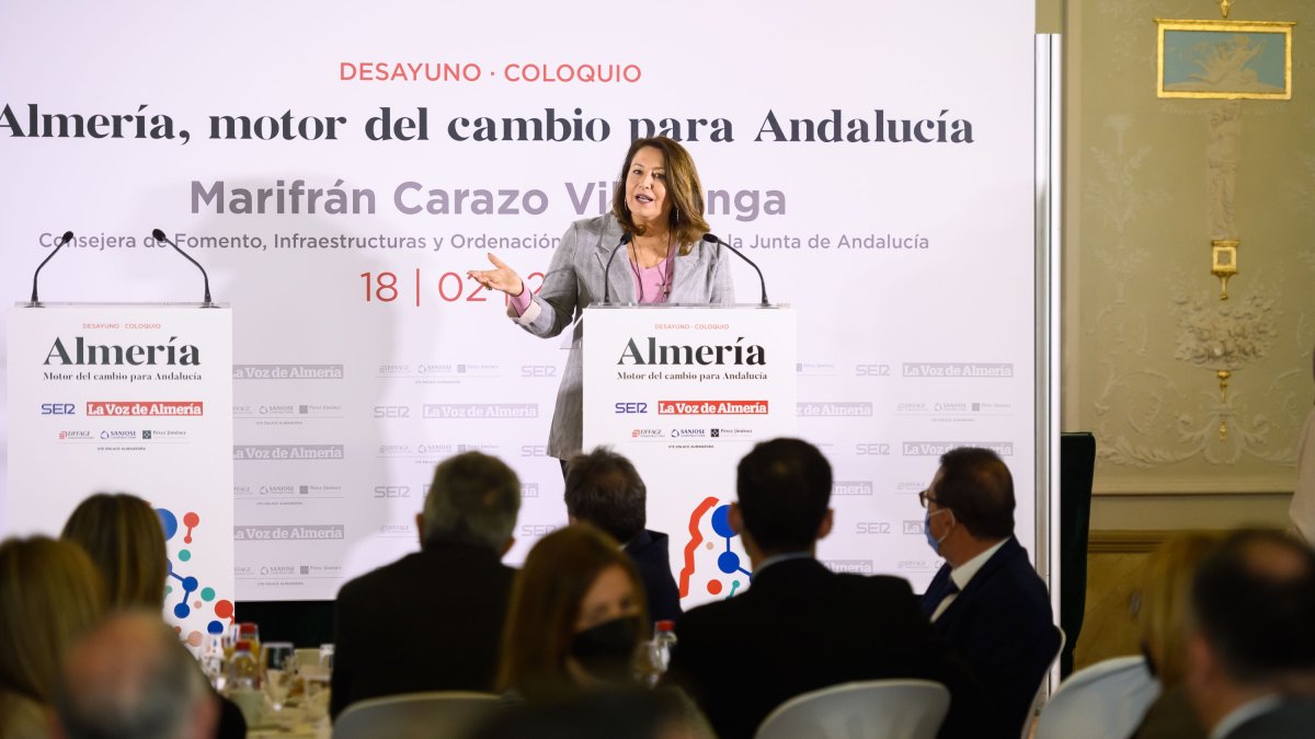 Carmen Crespo, consejera de Agricultura, durante su intervención.