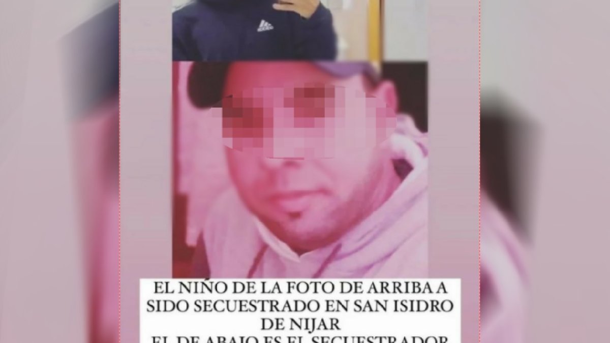 Imagen difundida en redes por la madre