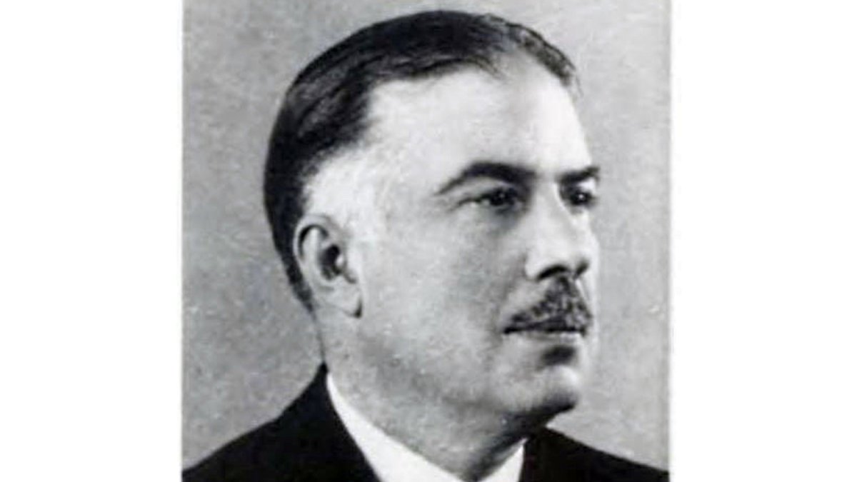 Retrato de José Mayorga Mañas, nacido en la Rambla Alfareros en 1887, que hizo carrera en la banca de Londres.