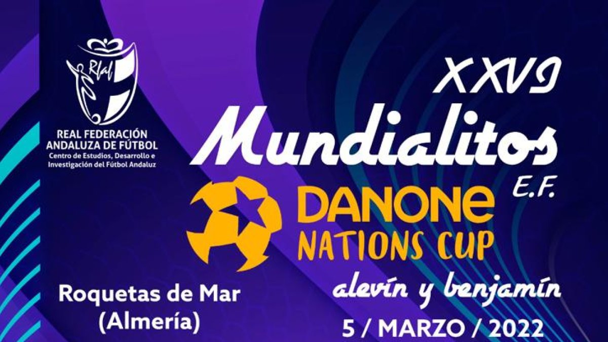 Cartel del Mundialito que se va a celebrar en Roquetas.