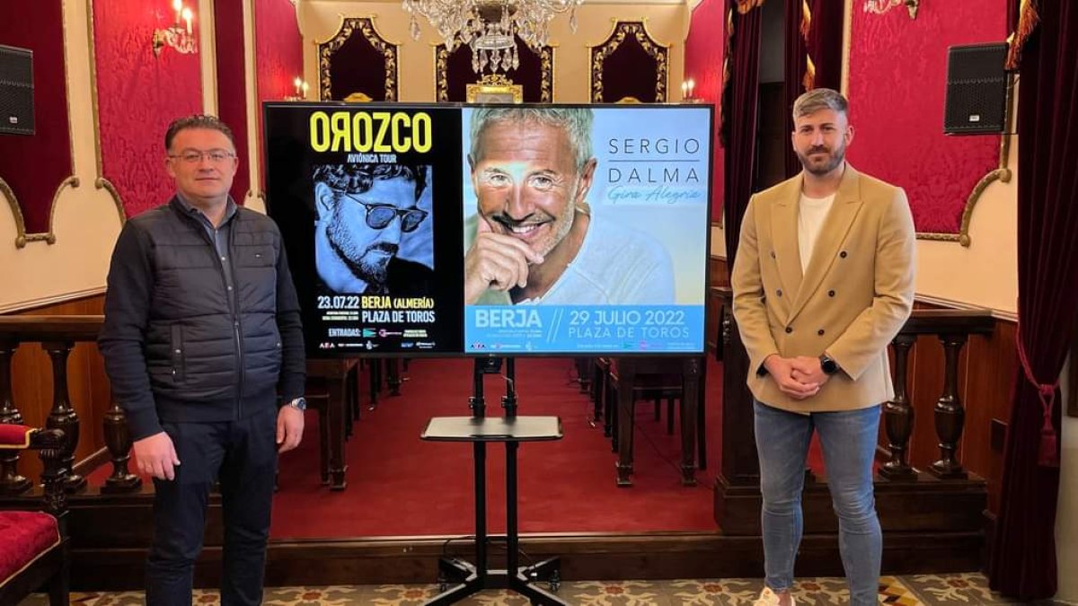 Presentación de los conciertos en Berja.