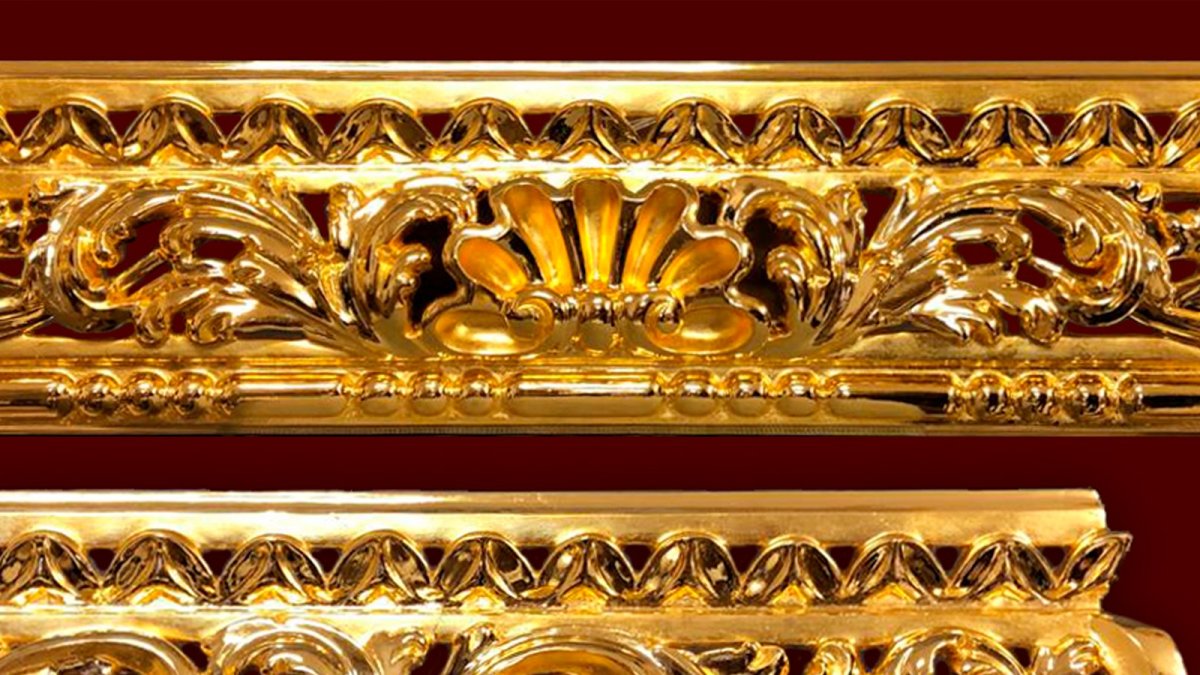 El dorado de las nuevas andas del Cautivo.