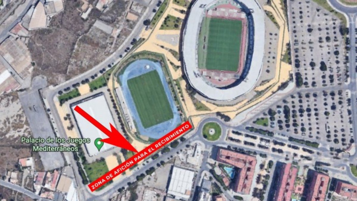 El nuevo lugar de concentración para los aficionados.