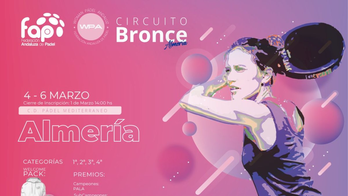 Este evento se va a realizar en el Club CD Pádel Mediterráneo.