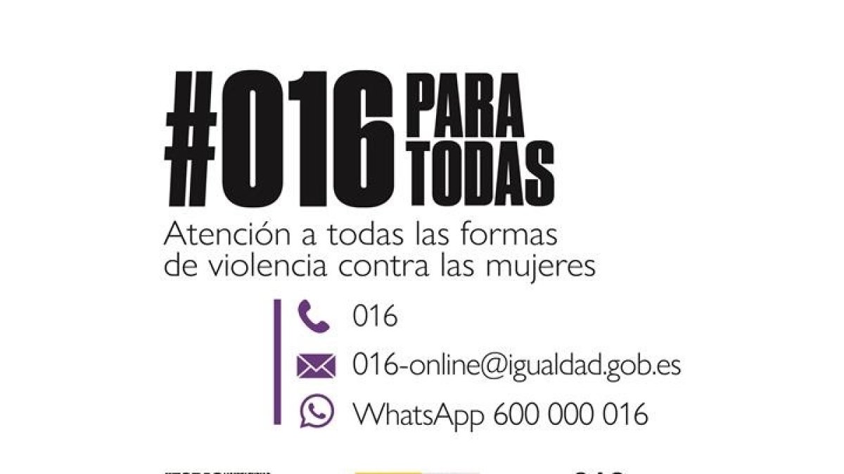 Foto de archivo del número de atención a todas las formas de violencia contra las mujeres.