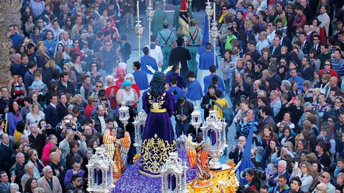 Imagen de archivo de la celebración de la Semana Santa en Almería.