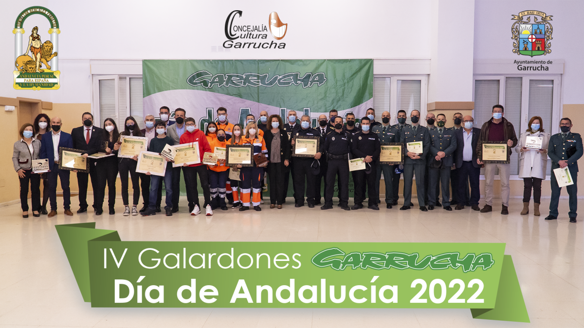 Los galardonados por la celebración del Día de Andalucía.