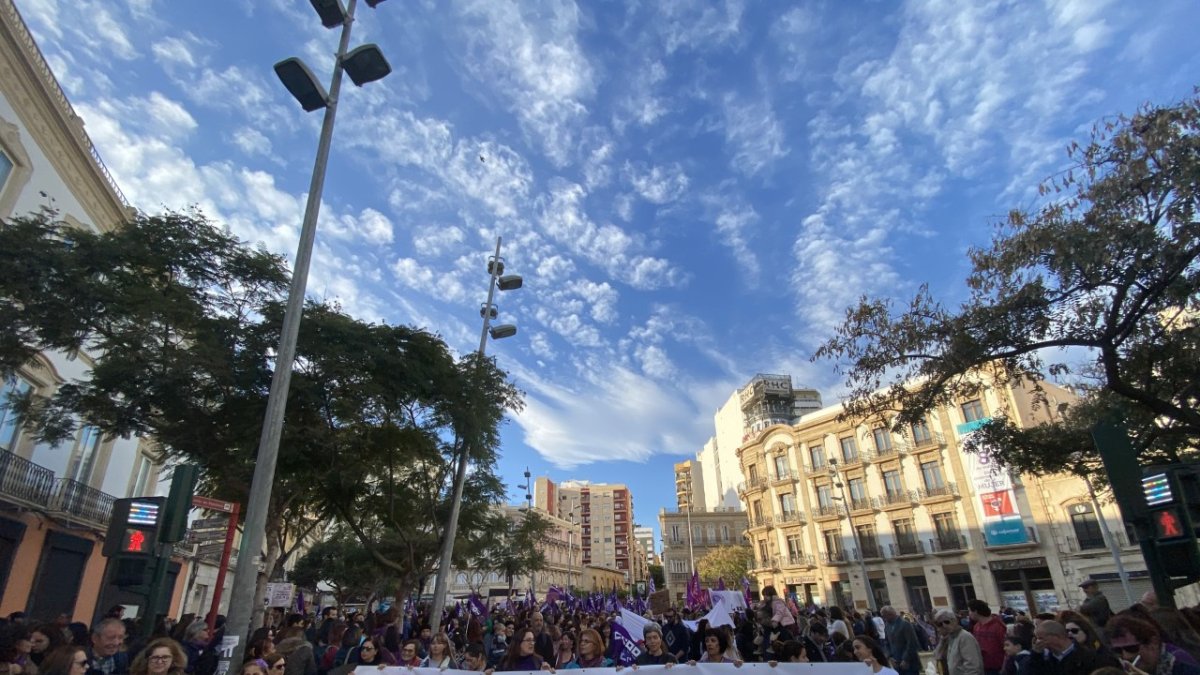 Imagen de archivo de la manifestación de la mujer del año 2020.