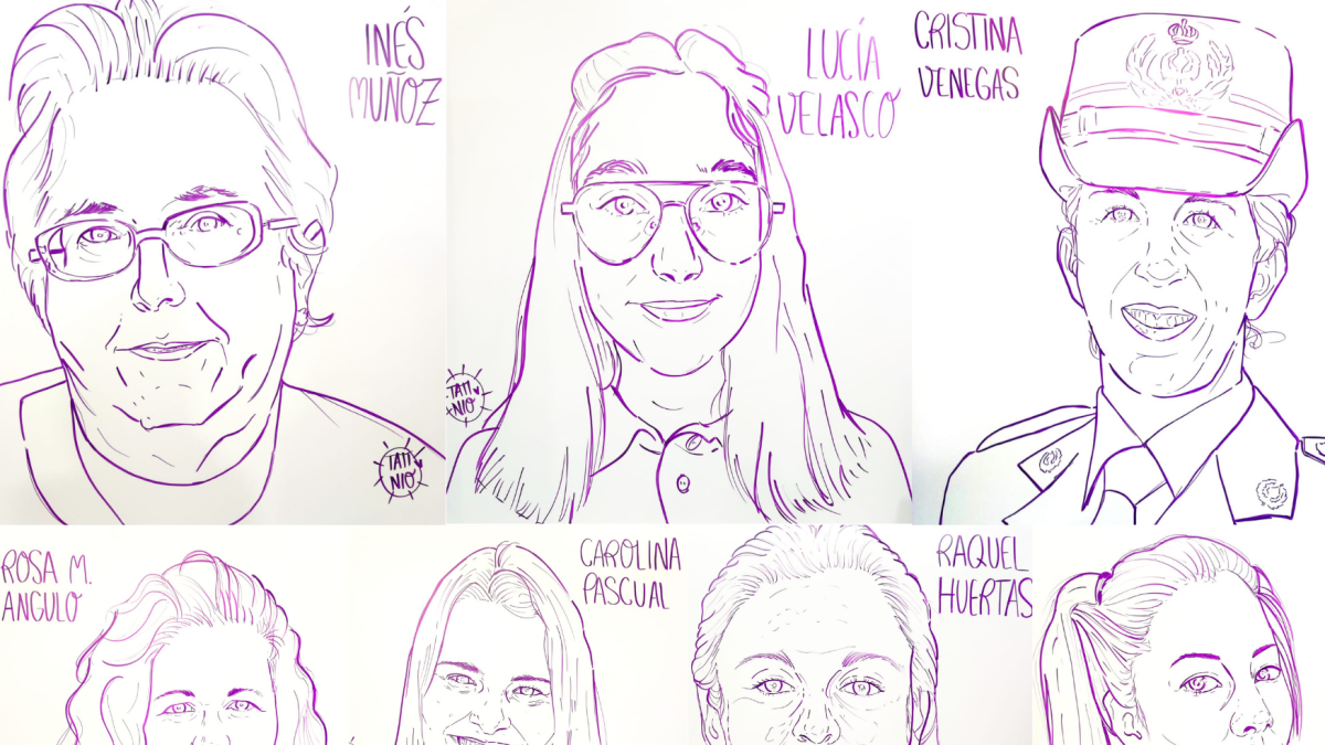 Conjunto de retratos realizados por Tati Salvador para el Ayuntamiento de Viator.