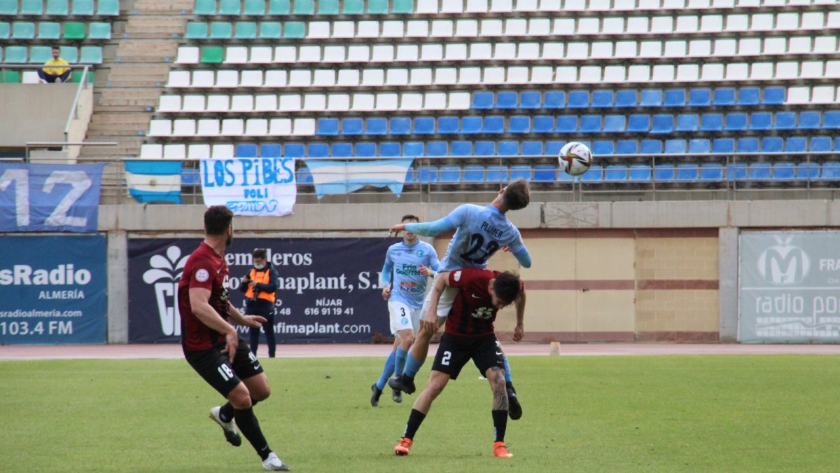 Plomer en el encuentro del pasado domingo contra el Eldense.