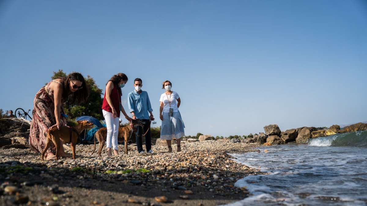 Inauguración de la playa canina de El Bobar en julio de 2021
