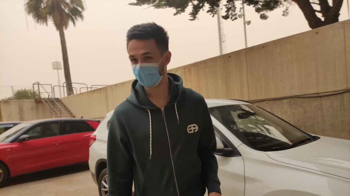 Nélson esta mañana en el Estadio de los Juegos Mediterráneos.