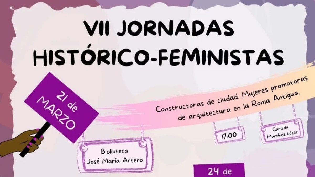 Cartel de las jornadas de historia y feminismo de Sapere Aude.